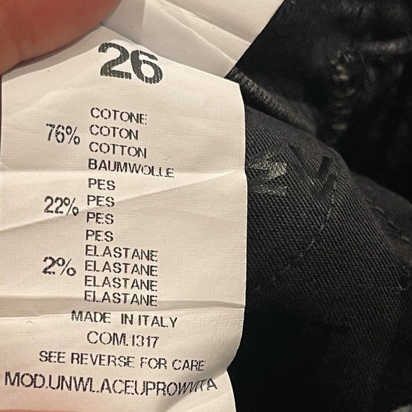 Unravel Project High Rise Lace Up Skinny Jeans in Black Women's Size 26 - Picture 8 of 13